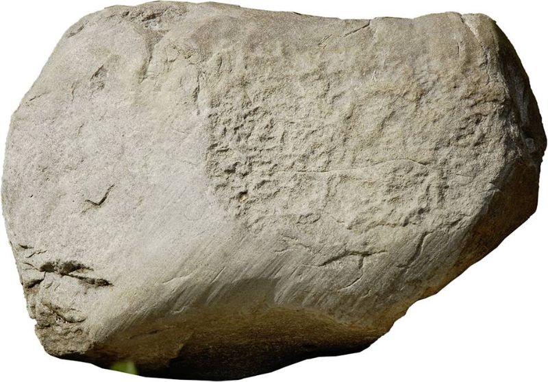 Abb. 4: Gletscherschrammen auf dem Schweden-Findling (Foto: Ole Schirmer)